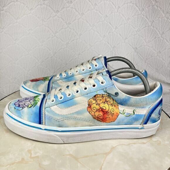 Vans Sneakers Unisex M 9 W 10.5 Blue Devil Fruit One Piece Special Edition Shoes - Picture 6 of 13
